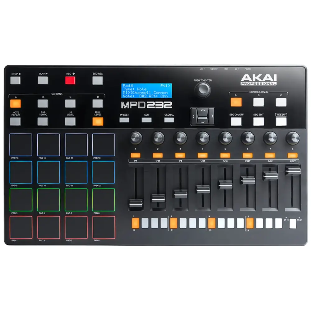 AKAI MPD232 USB Sequencer Midi Controller