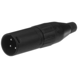 Amphenol - Amphenol AC3MMB Black Finish XLR Erkek Konnektör