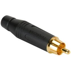 Amphenol - Amphenol ACPR-Black RCA Erekk Konnektör Amphenol - Amphenol ACPR-Black RCA Erekk Konnektör