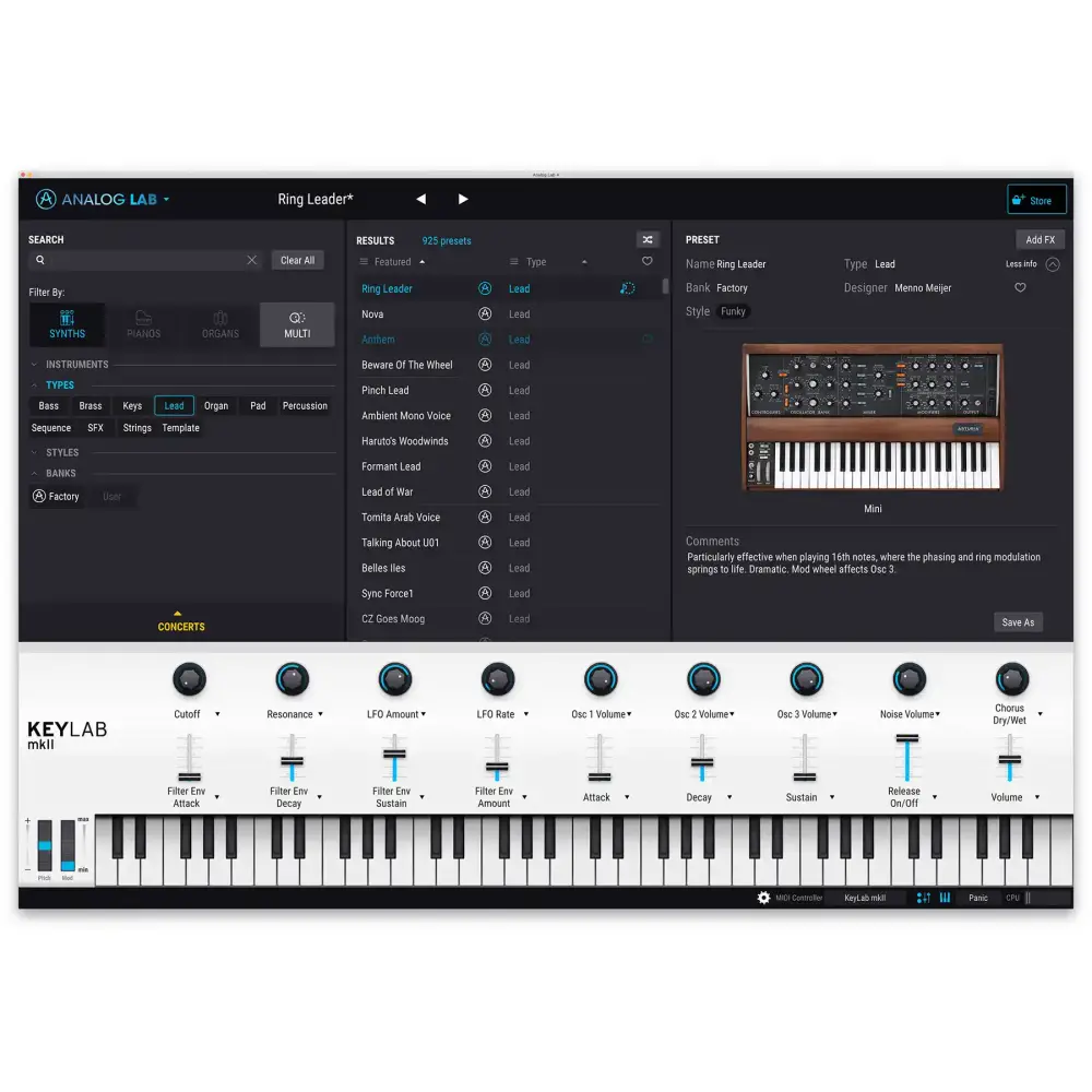 Arturia V Collection 7 Gelişmiş Synth Yazılım Paketi