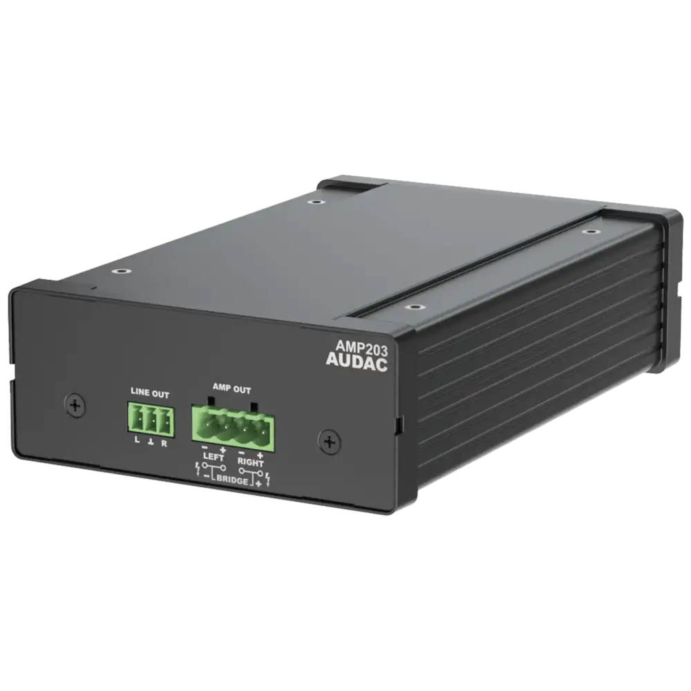 Audac AMP203 Dante Mini Stereo Amfi