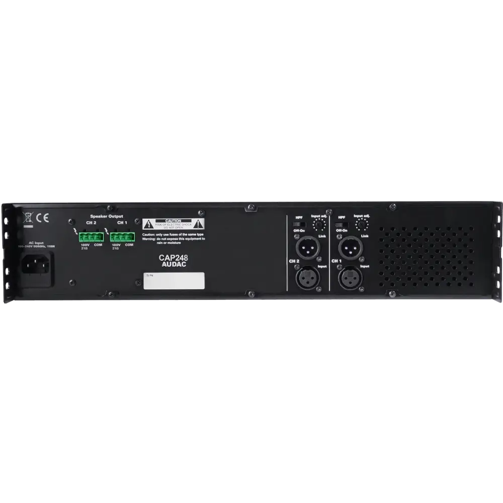 Audac CAP248 2 Kanal 100V Amfi