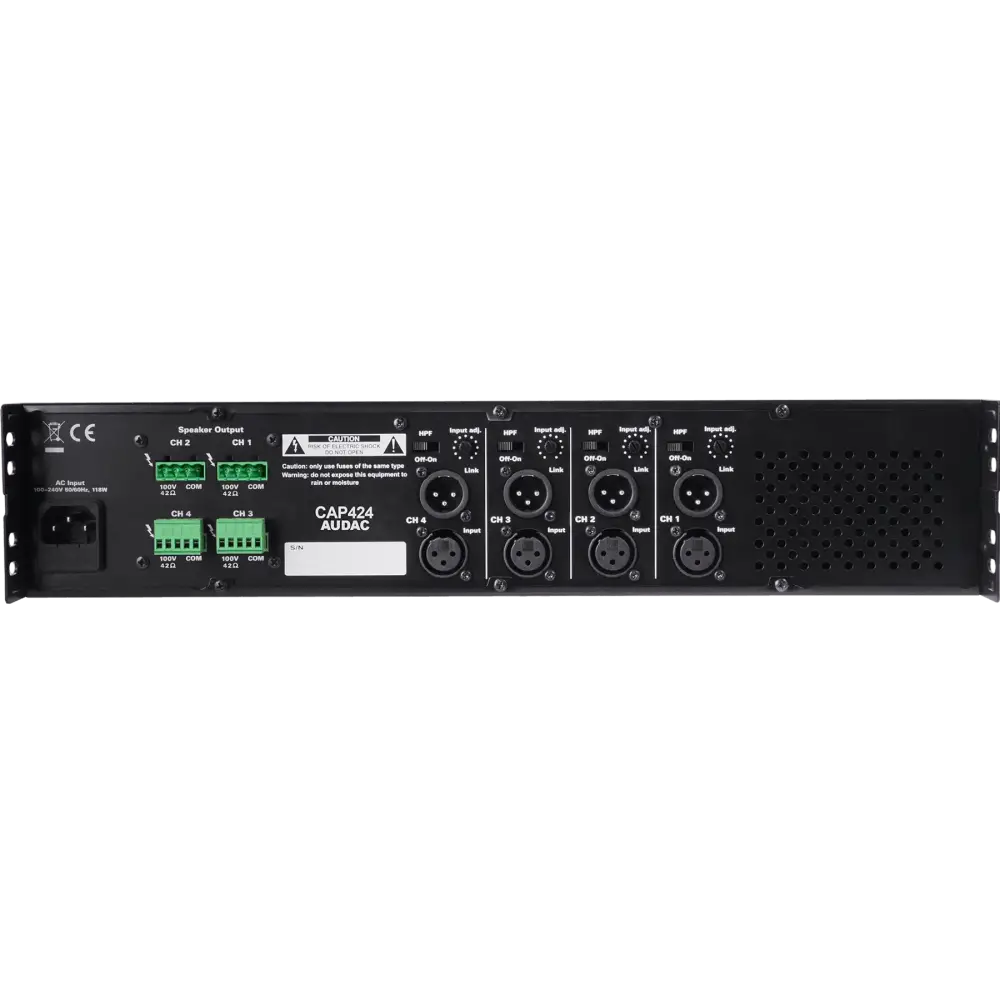 Audac CAP424 4 Kanal 100V Amfi
