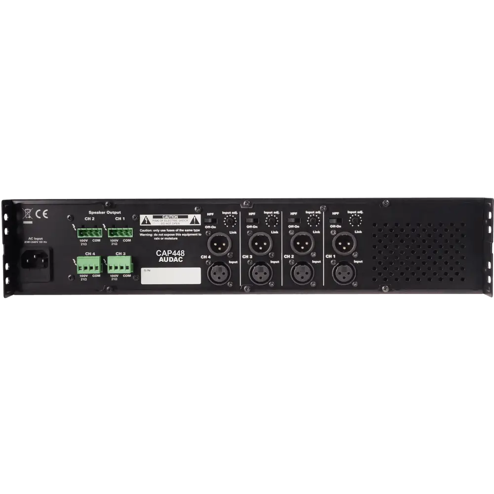 Audac CAP448 4 Kanal 100V Amfi