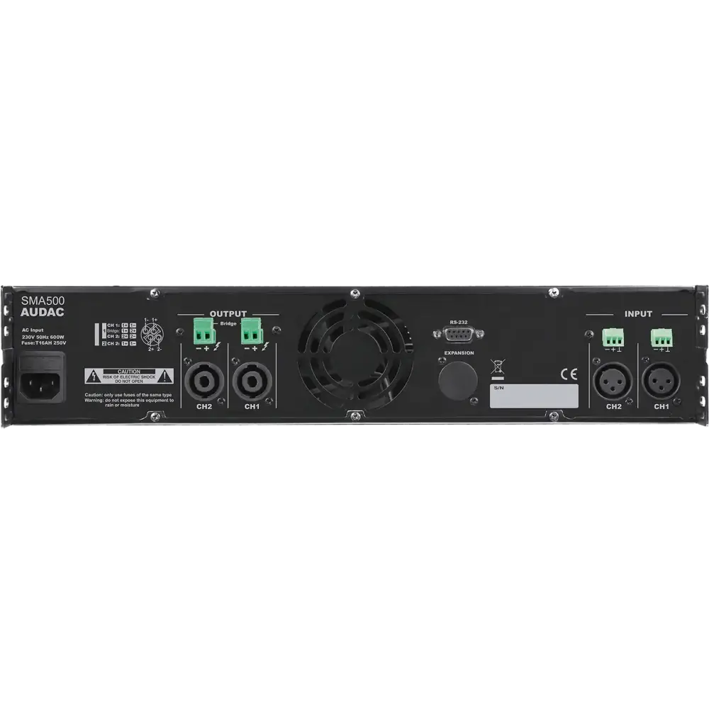 Audac SMA500 Dijital DSP'li 2 Kanal Power Amfi