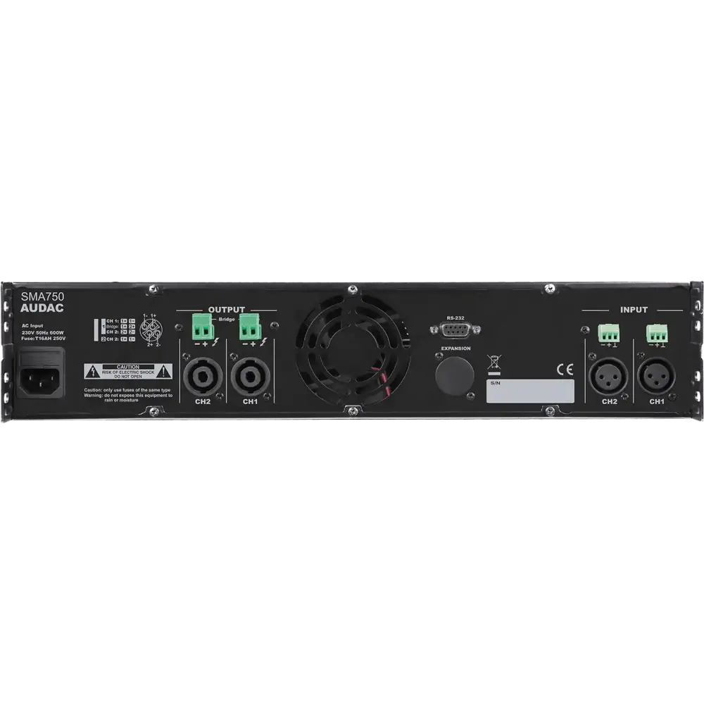 Audac SMA750 Dijital DSP'li 2 Kanal Power Amfi