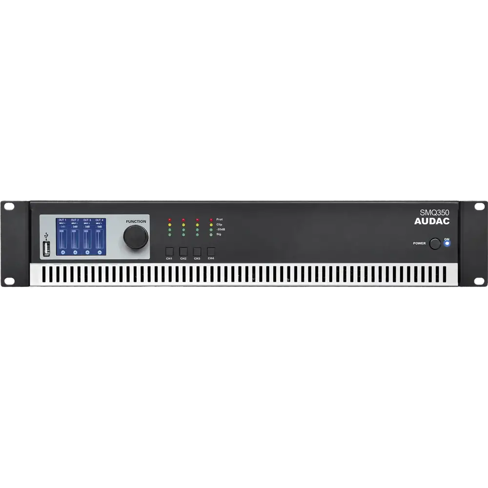 Audac SMQ350 Dijital DSP'li 4 Kanal Power Amfi