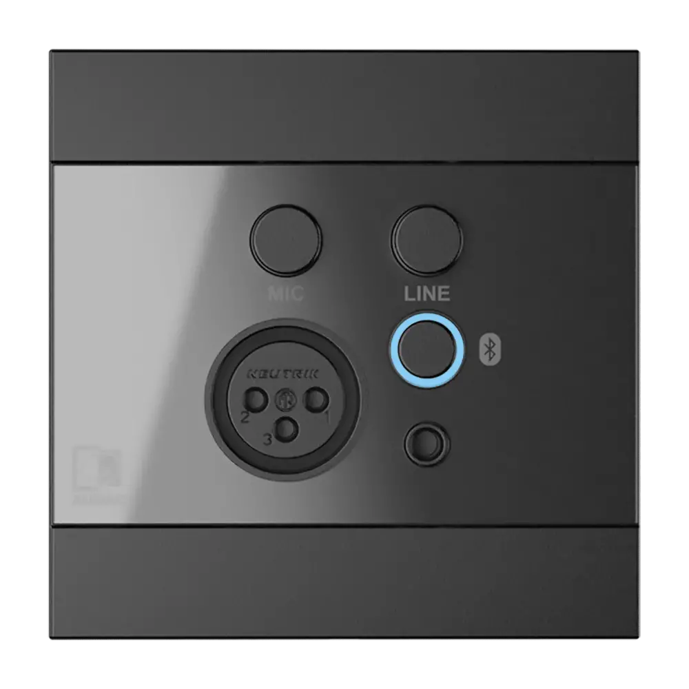 Audac WP225/B Duvar Mikrofon, Line ve Bluetooth Bağlantı Paneli