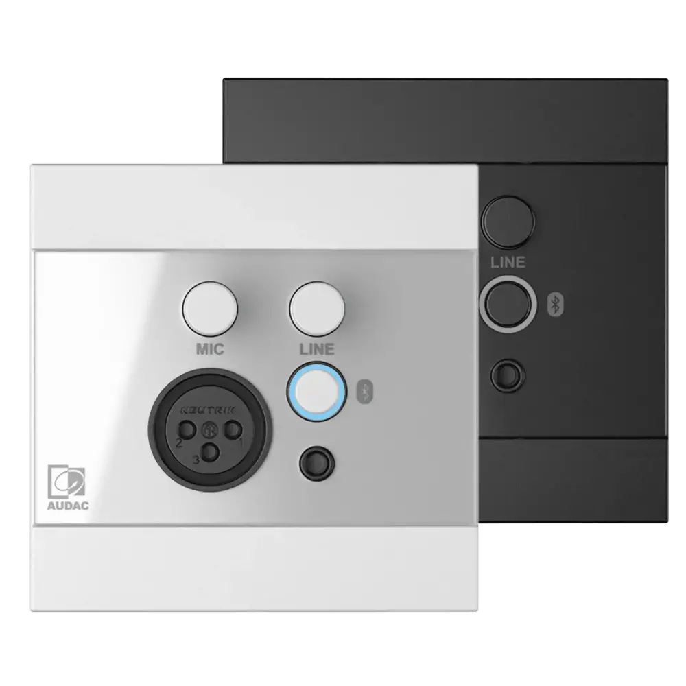 Audac WP225/B Duvar Mikrofon, Line ve Bluetooth Bağlantı Paneli