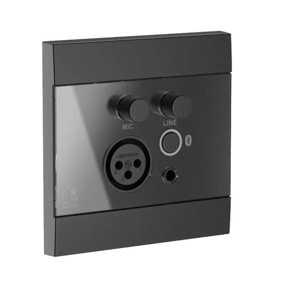 Audac WP225/B Duvar Mikrofon, Line ve Bluetooth Bağlantı Paneli