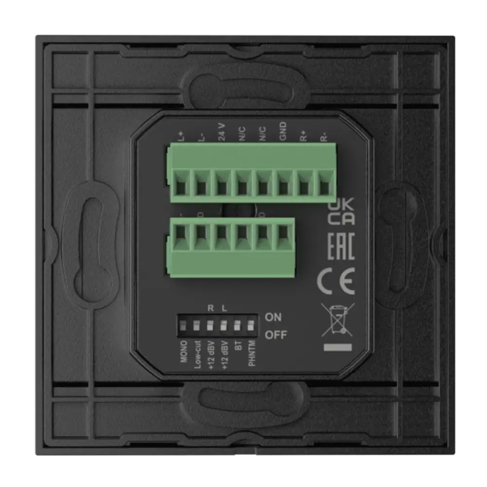 Audac WP225/B Duvar Mikrofon, Line ve Bluetooth Bağlantı Paneli