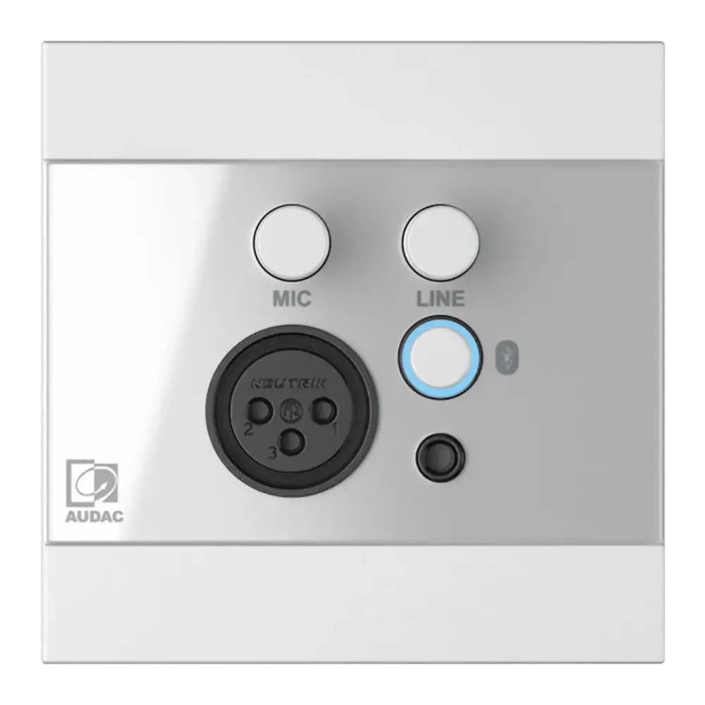 Audac WP225/W Duvar Mikrofon, Line ve Bluetooth Bağlantı Paneli