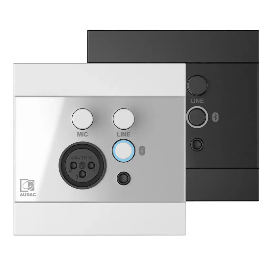 Audac WP225/W Duvar Mikrofon, Line ve Bluetooth Bağlantı Paneli