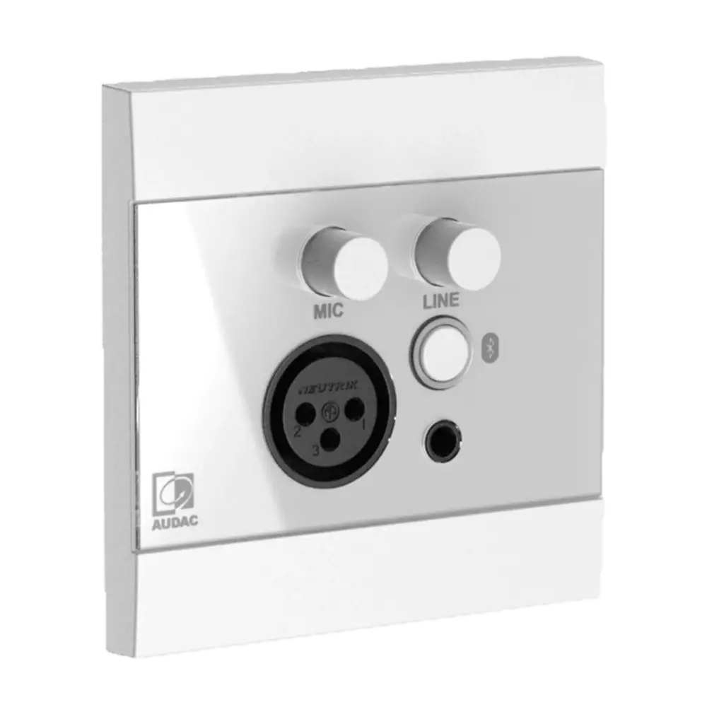 Audac WP225/W Duvar Mikrofon, Line ve Bluetooth Bağlantı Paneli