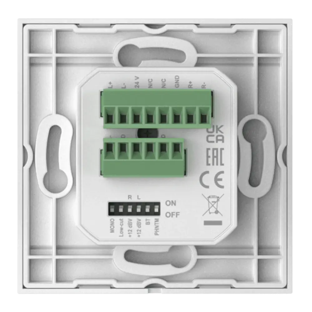 Audac WP225/W Duvar Mikrofon, Line ve Bluetooth Bağlantı Paneli