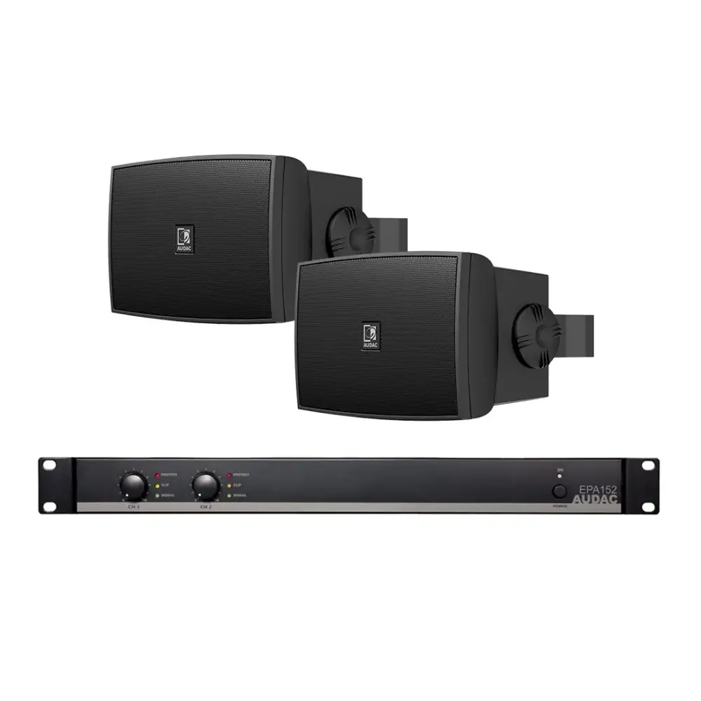 Audac WX302MK2 x2 + EPA152 8 Hoparlörlü Mağaza Ses Sistemi