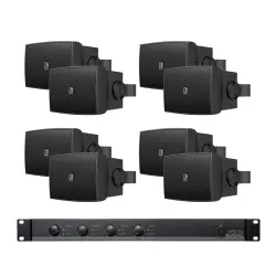  - Audac WX302MK2 x8 + EPA104 8 Hoparlörlü Cafe Ses Sistemi