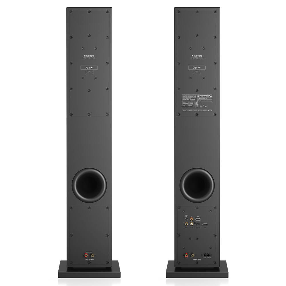 Audio Pro A38 Siyah Aktif Kule Tipi Hoparlör (Multiroom)