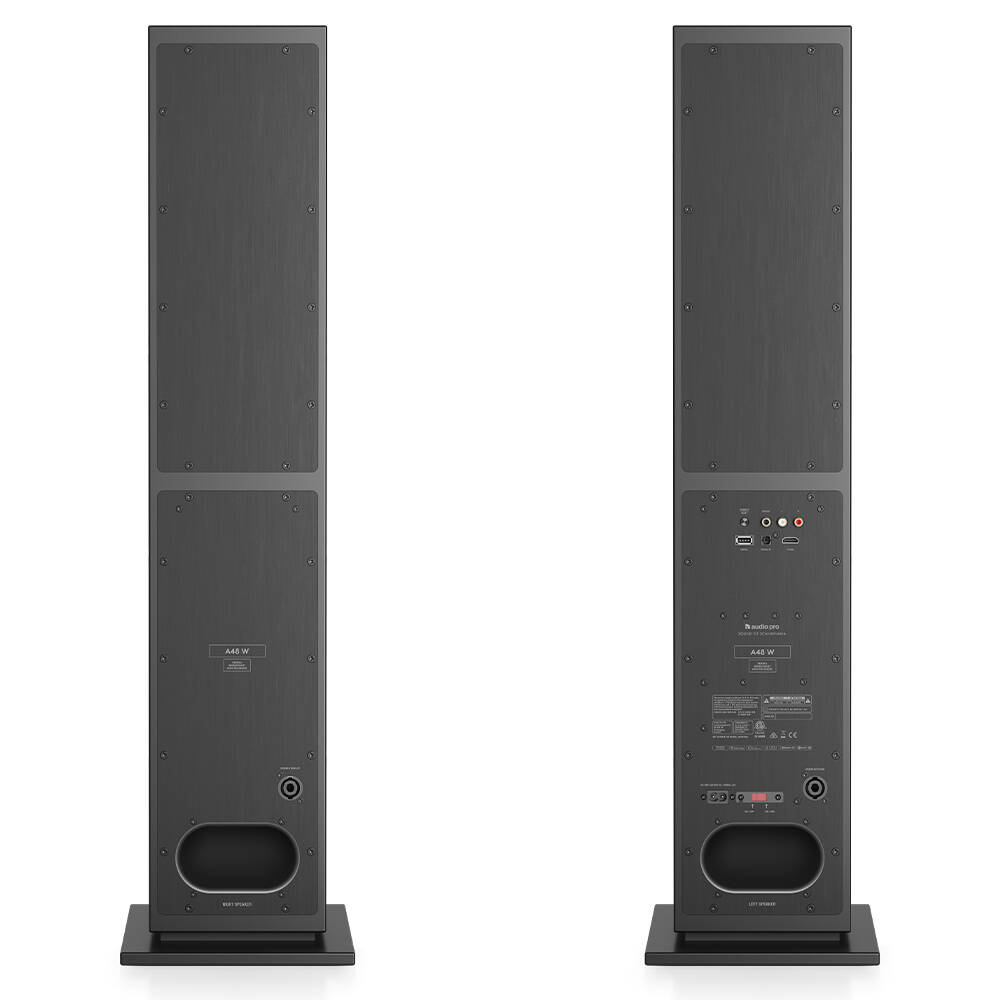 Audio Pro A48 Siyah Kule Tipi Akti Hoparlör Seti (Multiroom)