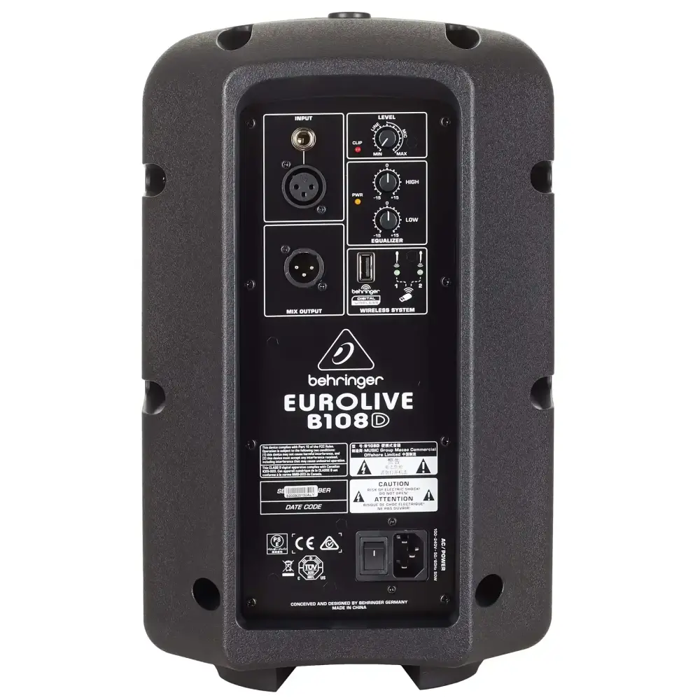 Behringer B108D 300 Watt 2 Yollu Wireless Aktif Hoparlör
