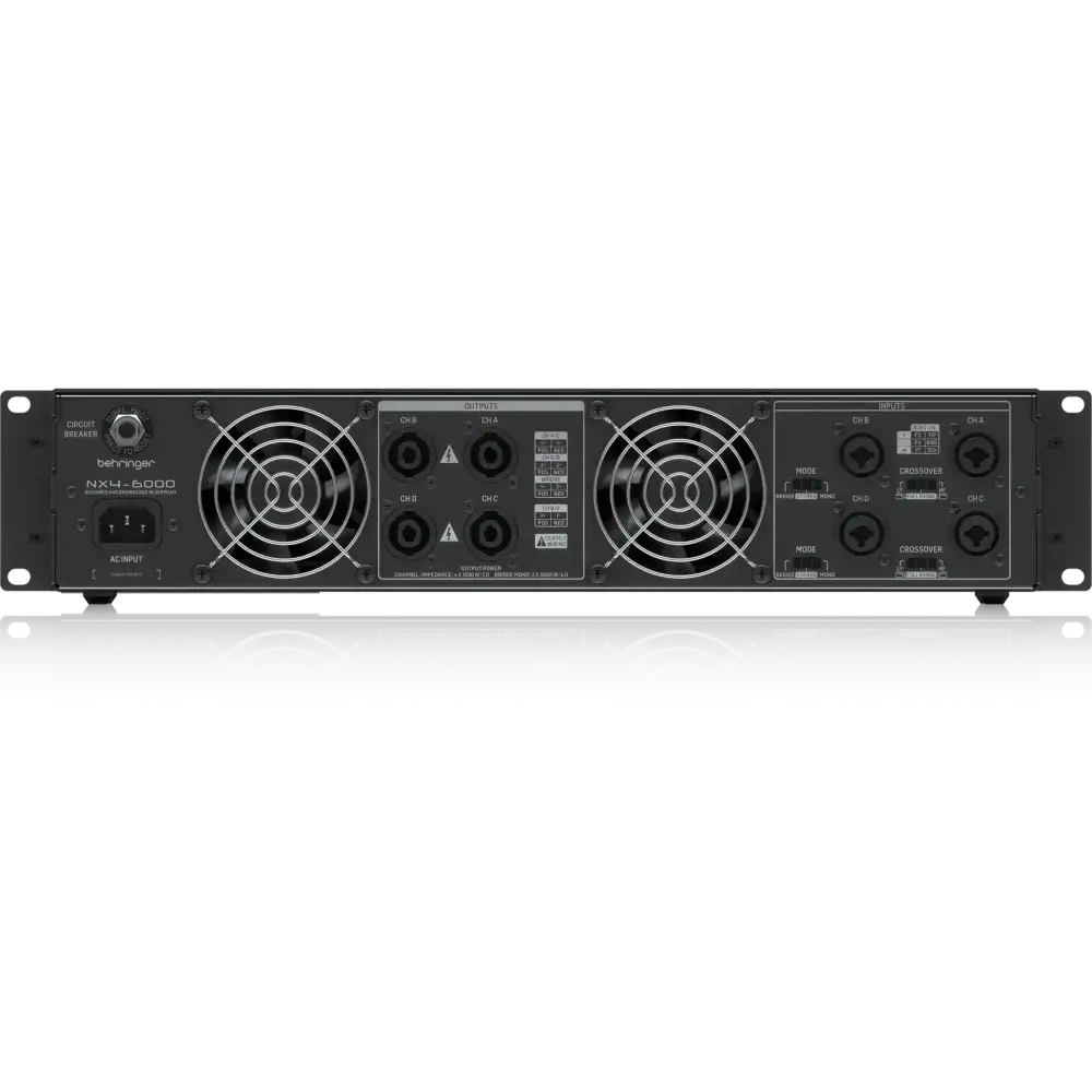 Behringer NX4-6000 SmartSense 6000 Watt 4 Kanallı Amplifikatör