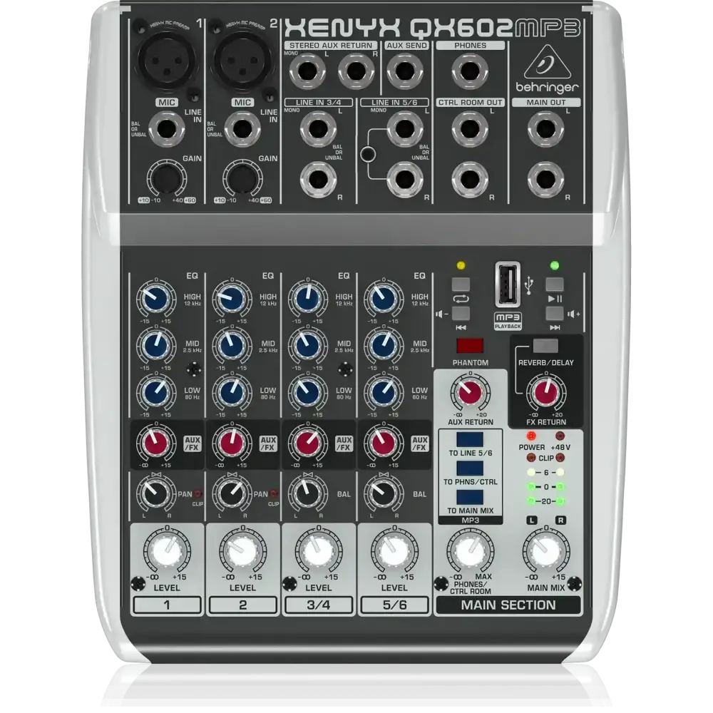 Behringer QX602MP3 6 Kanal Mp3'lü Mikser