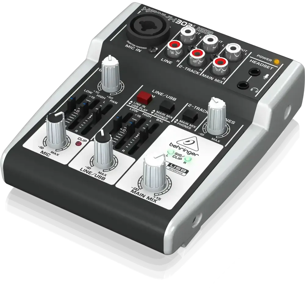 Behringer Xenyx 302USB 2 Kanal USB Ses Kartlı Stüdyo Mikseri