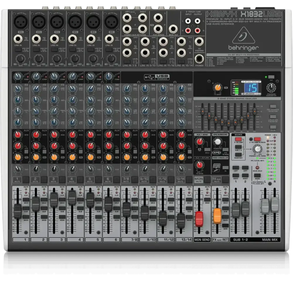 Behringer XENYX X1832USB 18 Kanallı Efektli Mikser