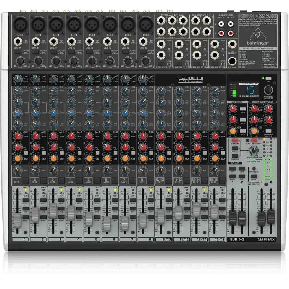 Behringer XENYX X2222USB 22 Kanallı Efektli Mikser