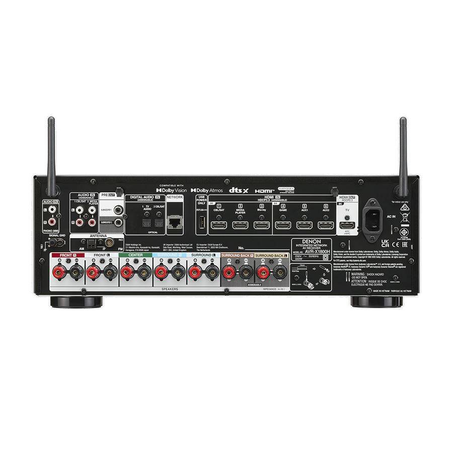 Denon AVR-X1800H Çok Kanallı AV Receiver