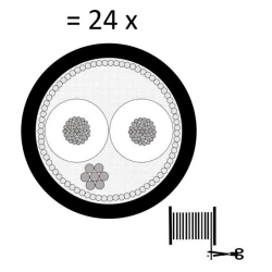 Mogami 2936-00 Multicore Cable, 24-channels | Black 1mt - Thumbnail