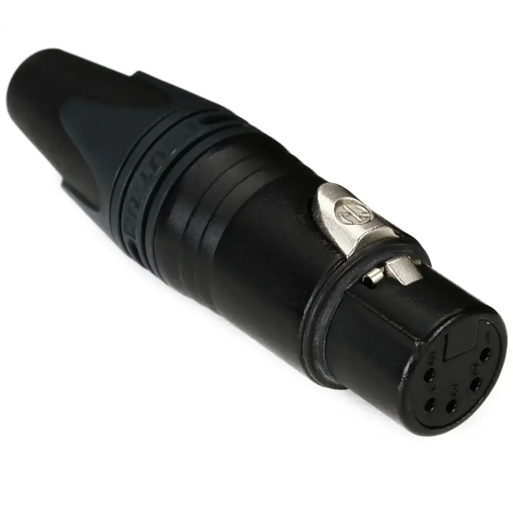 Neutrik NC5FXX-B Siyah Dişi 5 Pin XLR Connector