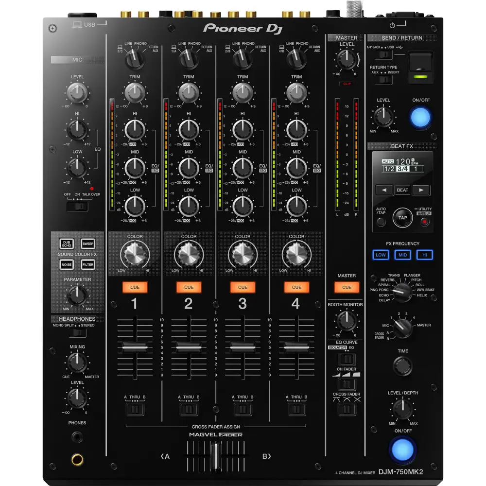 Pioneer DJ PLX-1000 ve DJM-750MK2 Turntable DJ Setup,