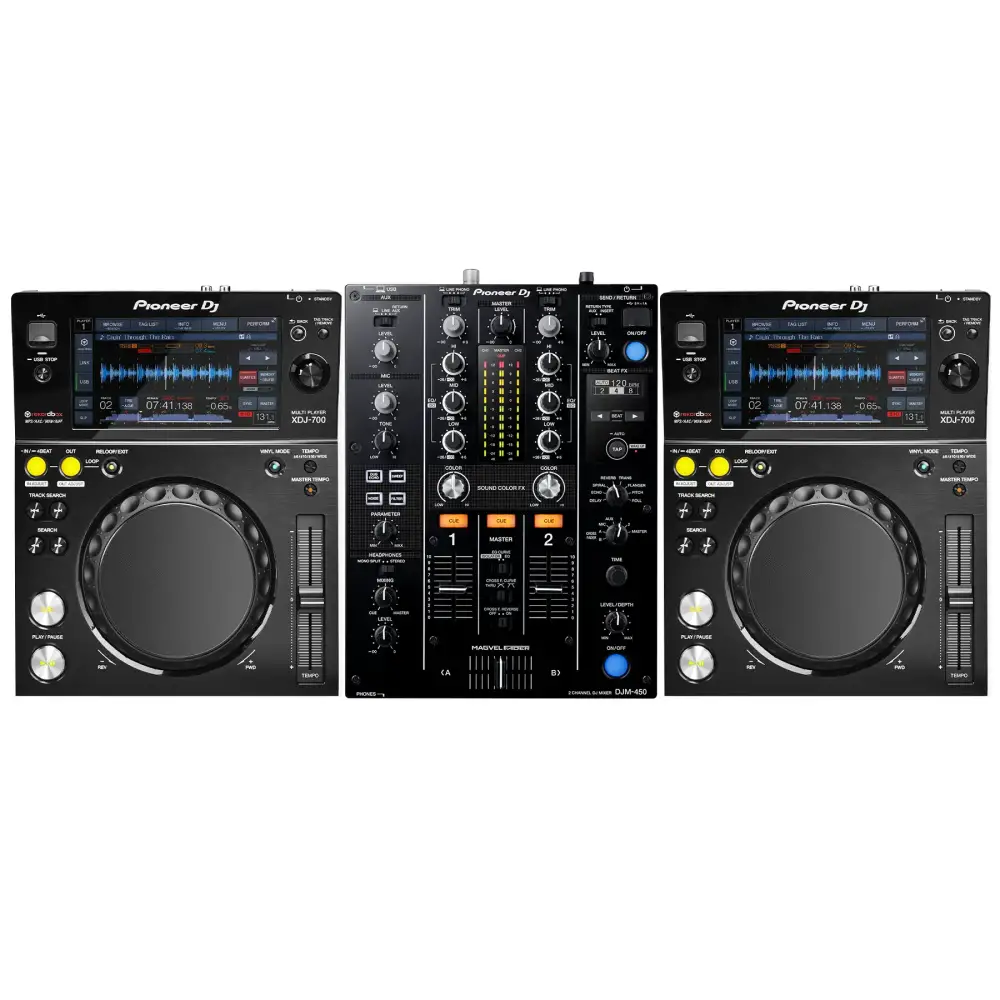 Pioneer DJ XDJ-700 ve DJM-450 DJ Setup