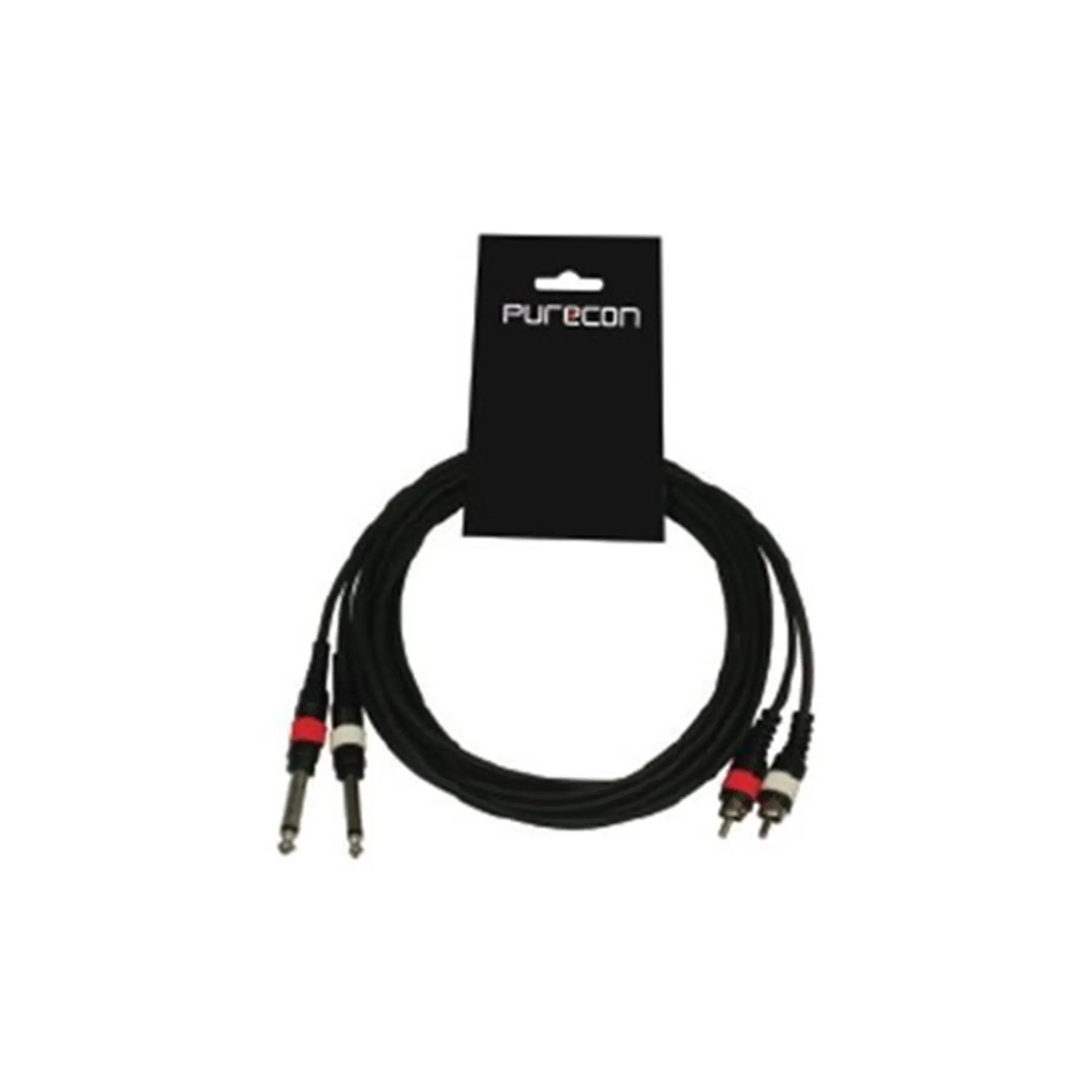 Purecon - Purecon PC-2RM- 2JM6/3 2x RCA - 2x 6.3 Jack Mono 3mt
