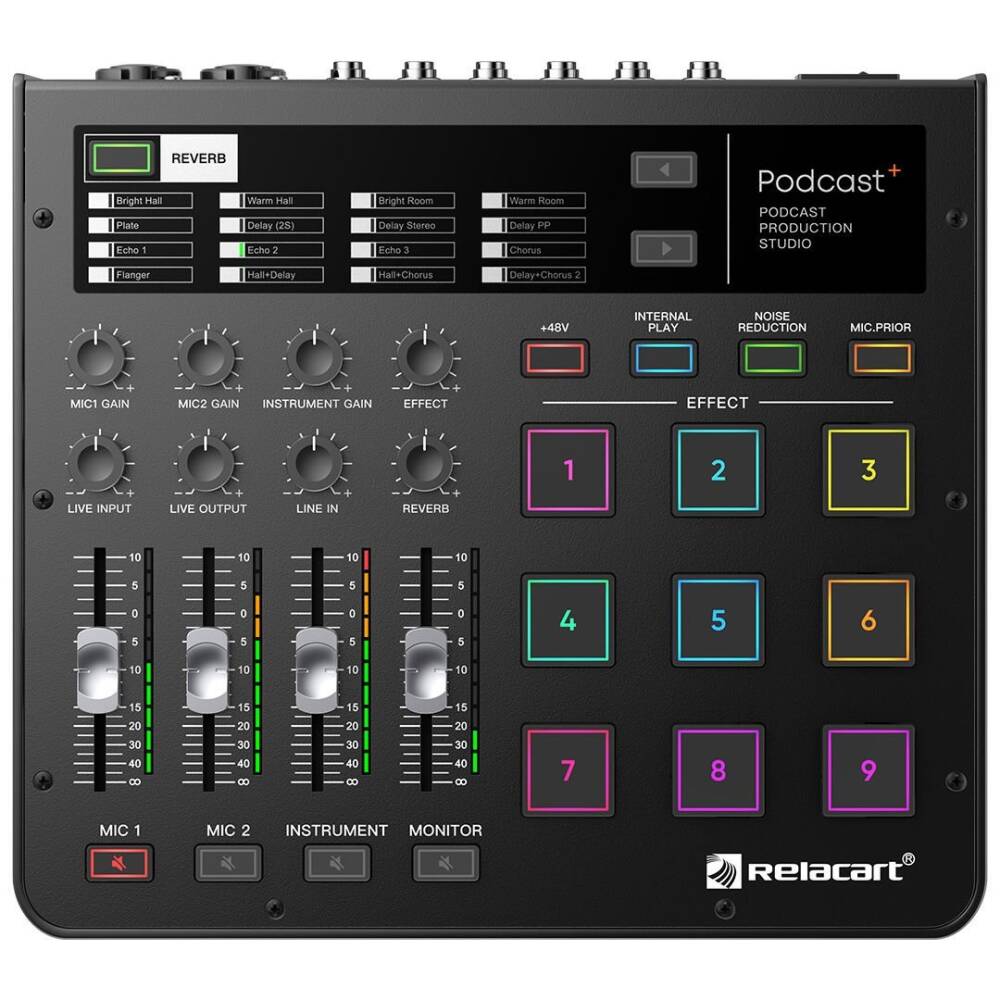 Relacart Podcast+ Production Studio Canlı Yayın Mixeri