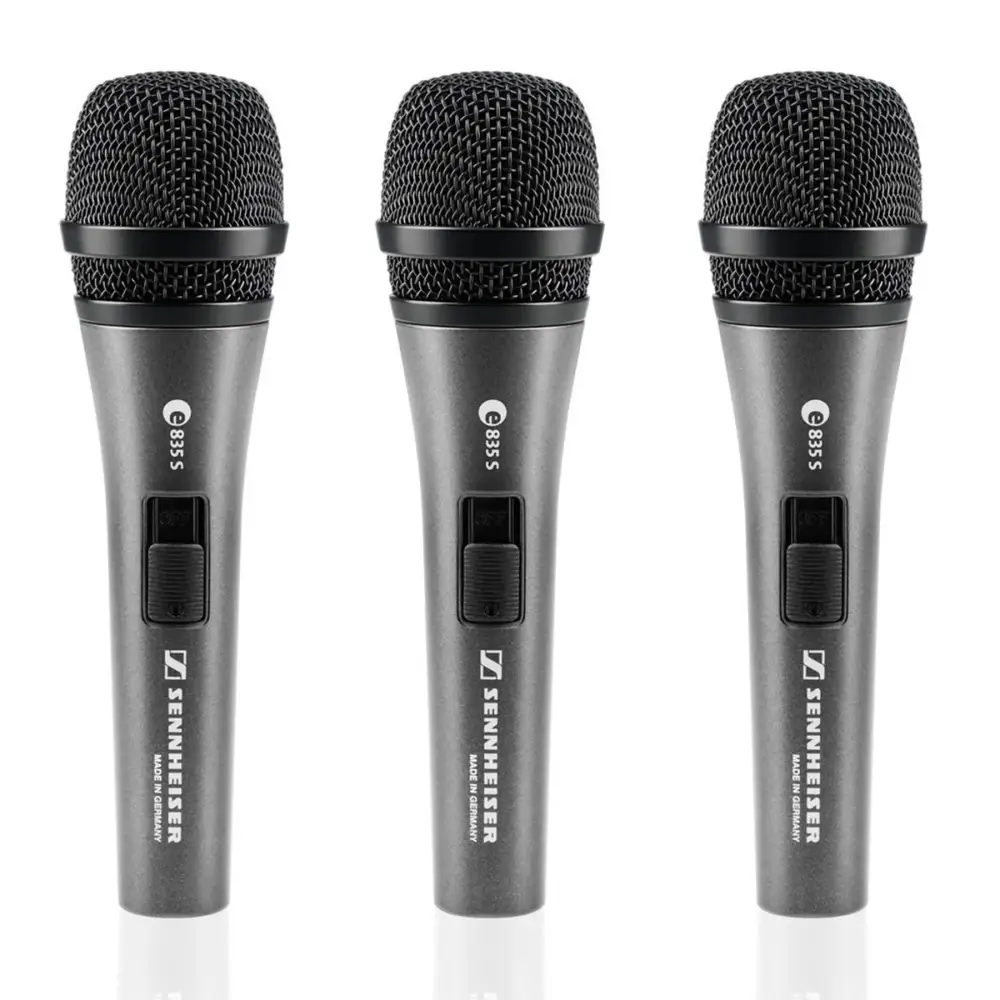 Sennheiser 3-PACK e835-S 3'lü Vokal Mikrofon Seti