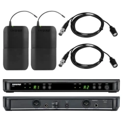 Shure BLX188E/CVL Kablosuz 2'li Yaka Mikrofon Seti - Thumbnail