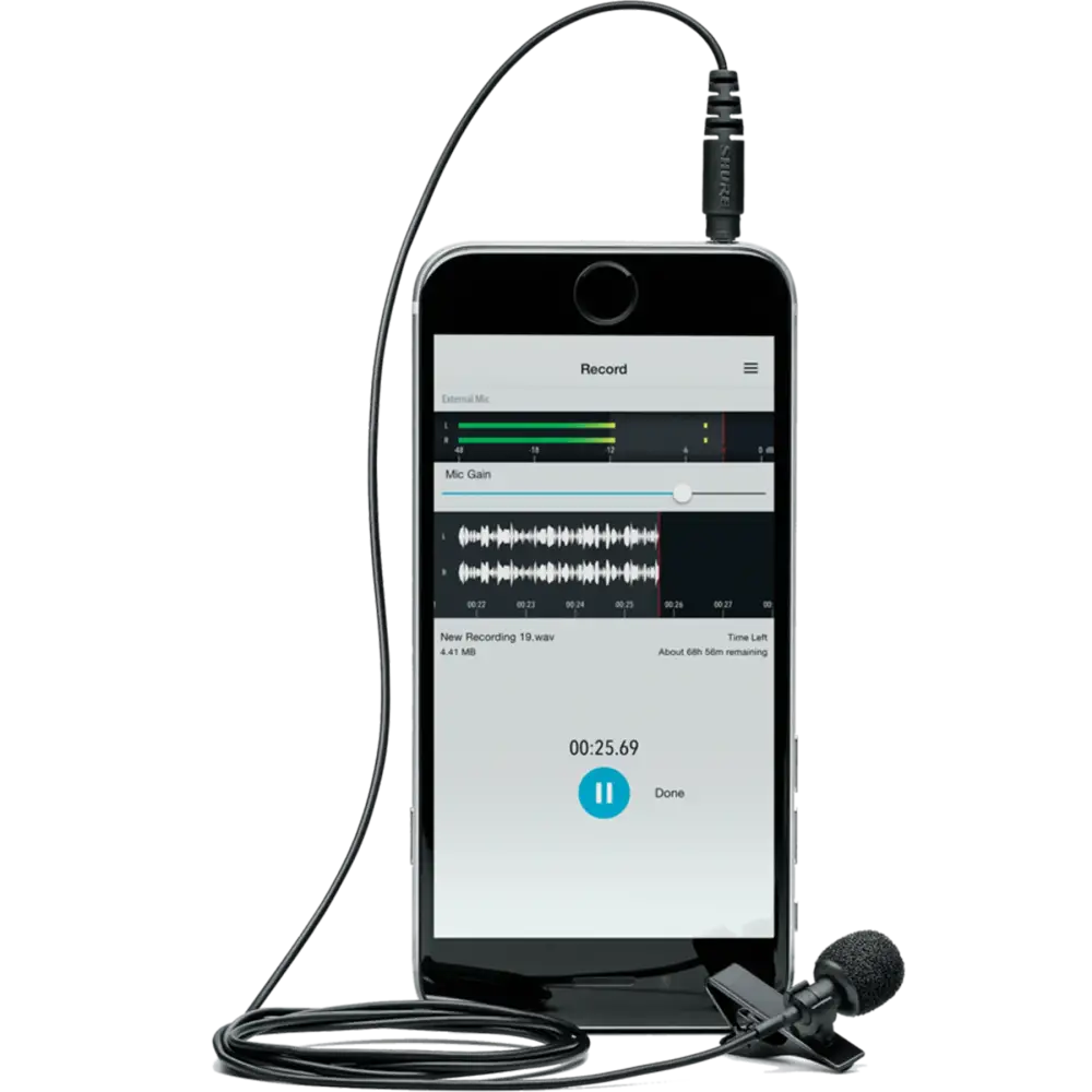 Shure MVL-3.5MM Condenser Yaka Mikrofonu