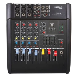 Spekon - Spekon MX 4B 3 Kanal Power Mikser 2x100 Watt Spekon - Spekon MX 4B 3 Kanal Power Mikser 2x100 Watt