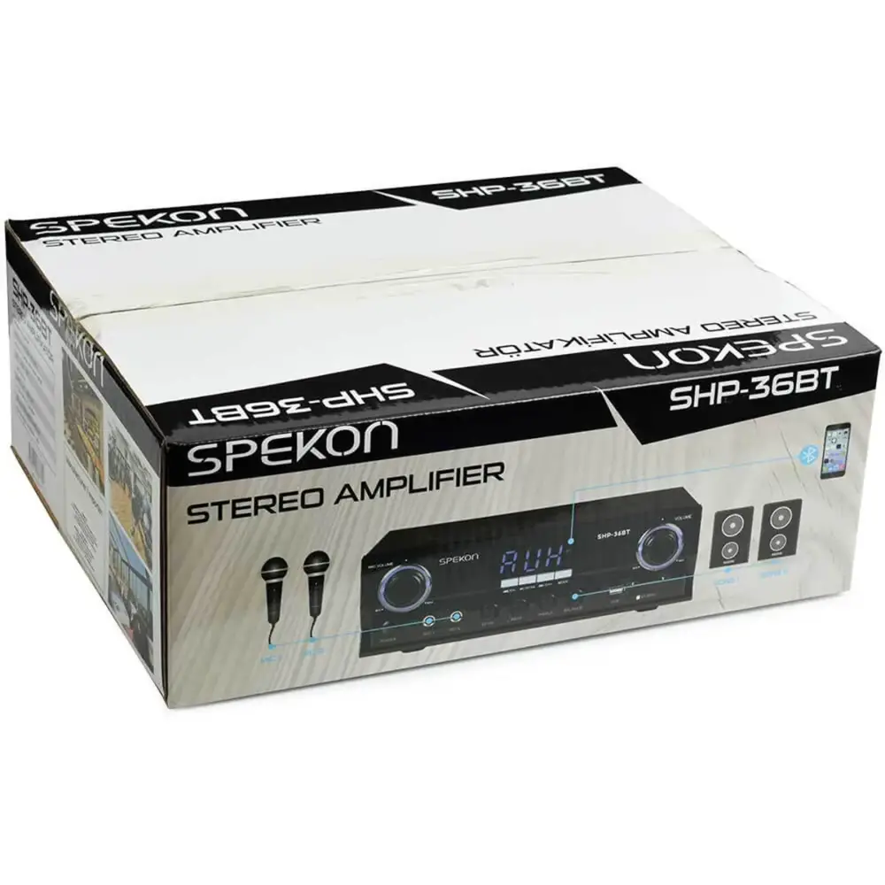 Spekon SHP-36BT 2 Kanal Stereo Amfi 2x36Watt