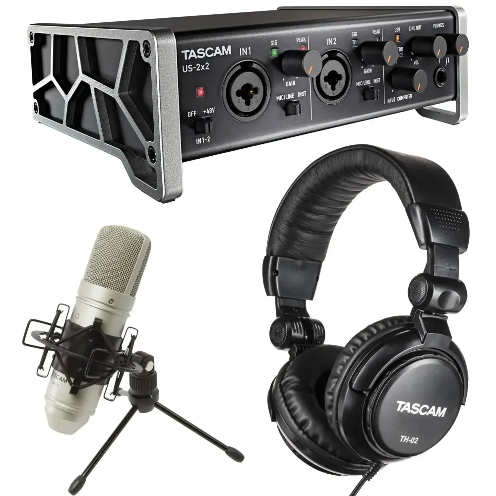 TASCAM US-2X2TP-CU USB Stüdyo Kayıt Paketi