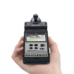 Zoom IQ5/B H4N,H6 ve İphone İçin Uyarlanmış Stereo Mikrofon SİYAH - Thumbnail