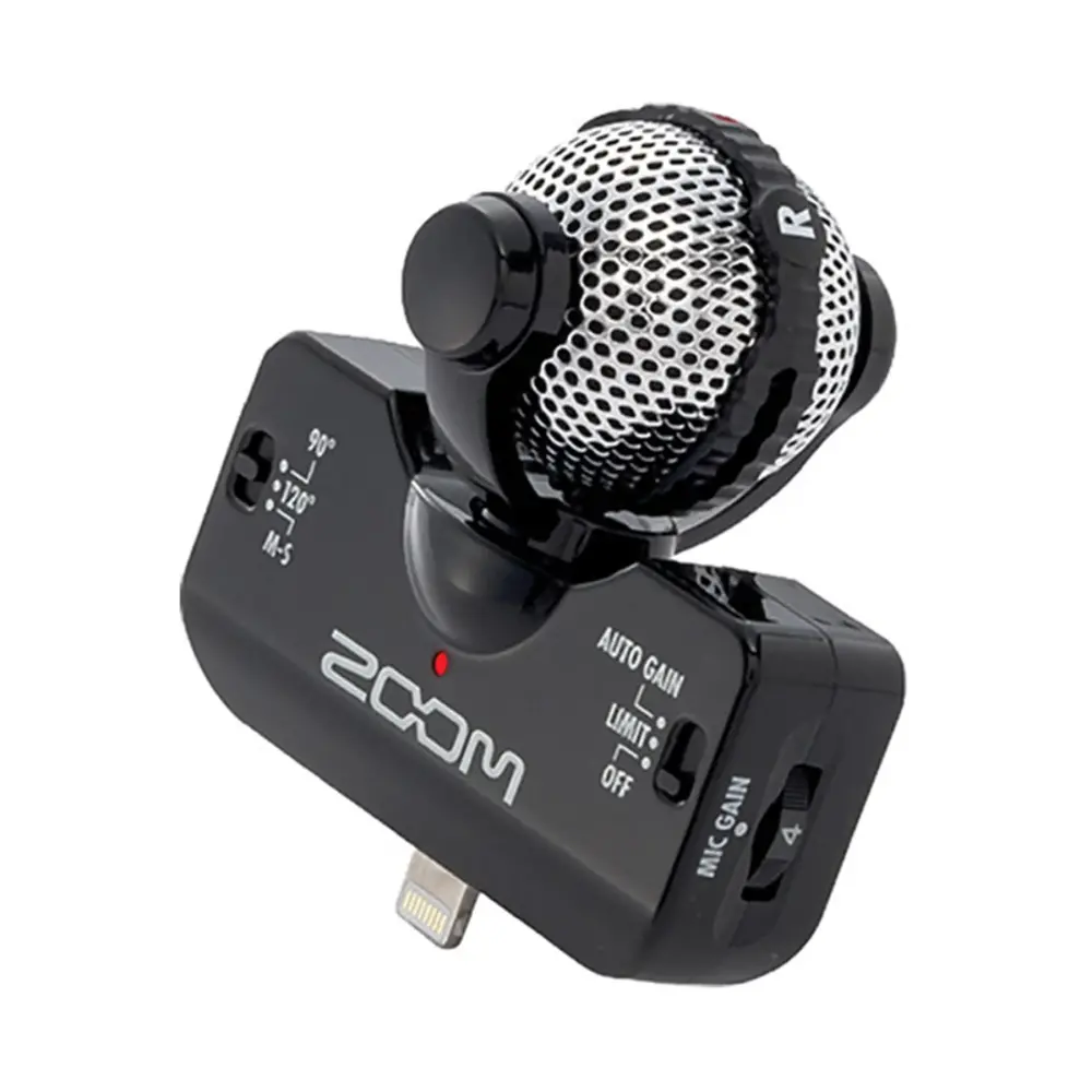 Zoom IQ5/B H4N,H6 ve İphone İçin Uyarlanmış Stereo Mikrofon SİYAH