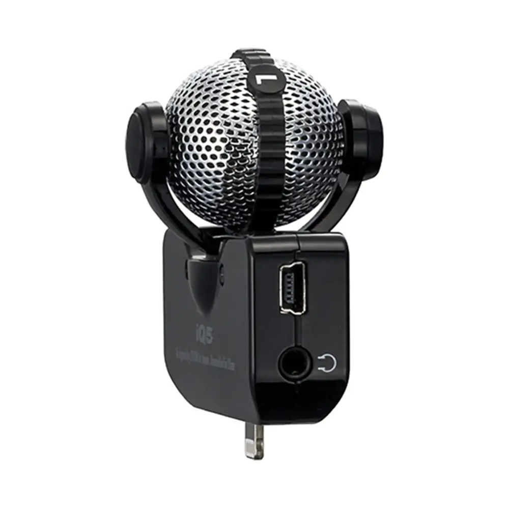 Zoom IQ5/B H4N,H6 ve İphone İçin Uyarlanmış Stereo Mikrofon SİYAH
