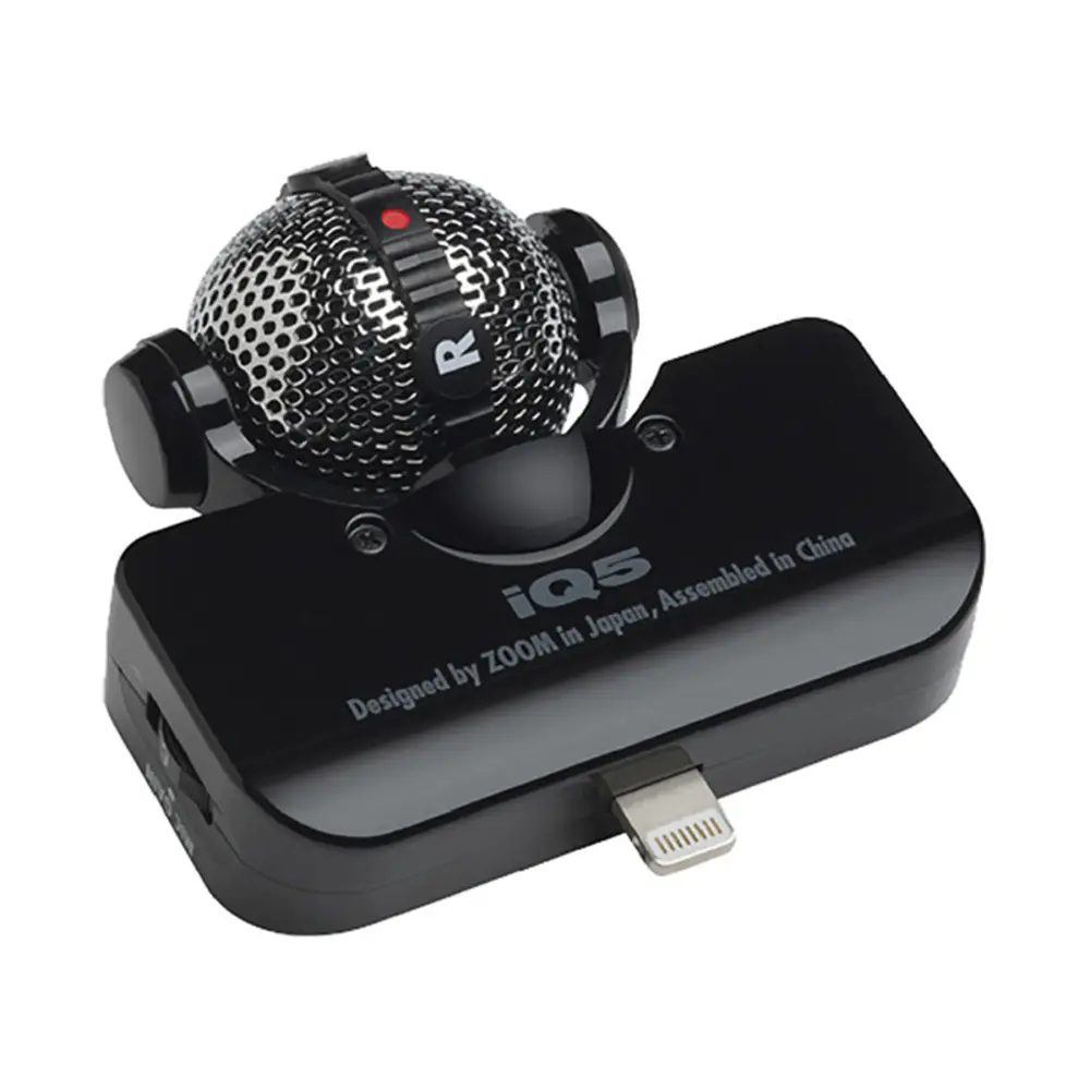 Zoom IQ5/B H4N,H6 ve İphone İçin Uyarlanmış Stereo Mikrofon SİYAH