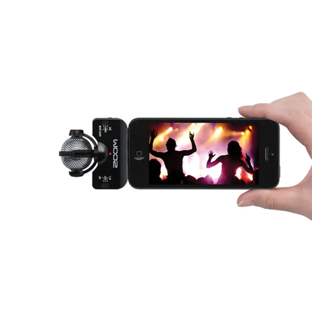 Zoom IQ5/B H4N,H6 ve İphone İçin Uyarlanmış Stereo Mikrofon SİYAH