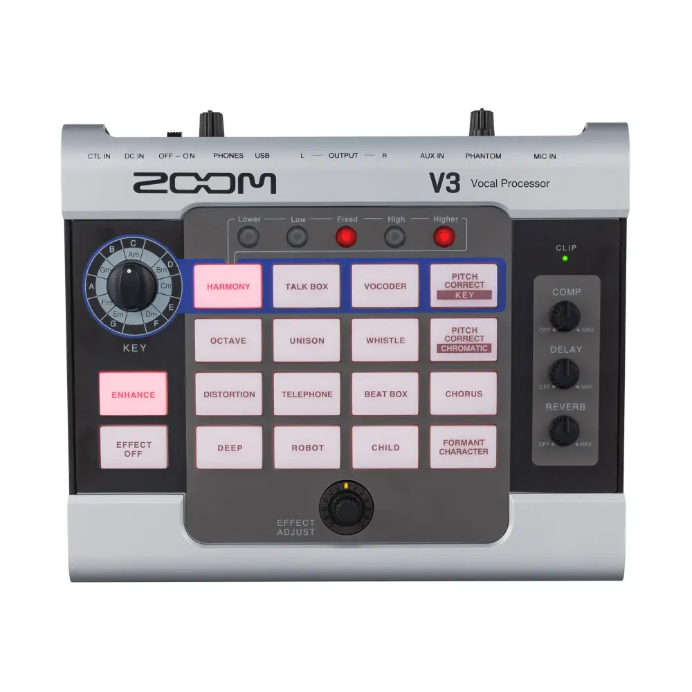 Zoom V3 Multi-Efekt Vokal Prosesörü